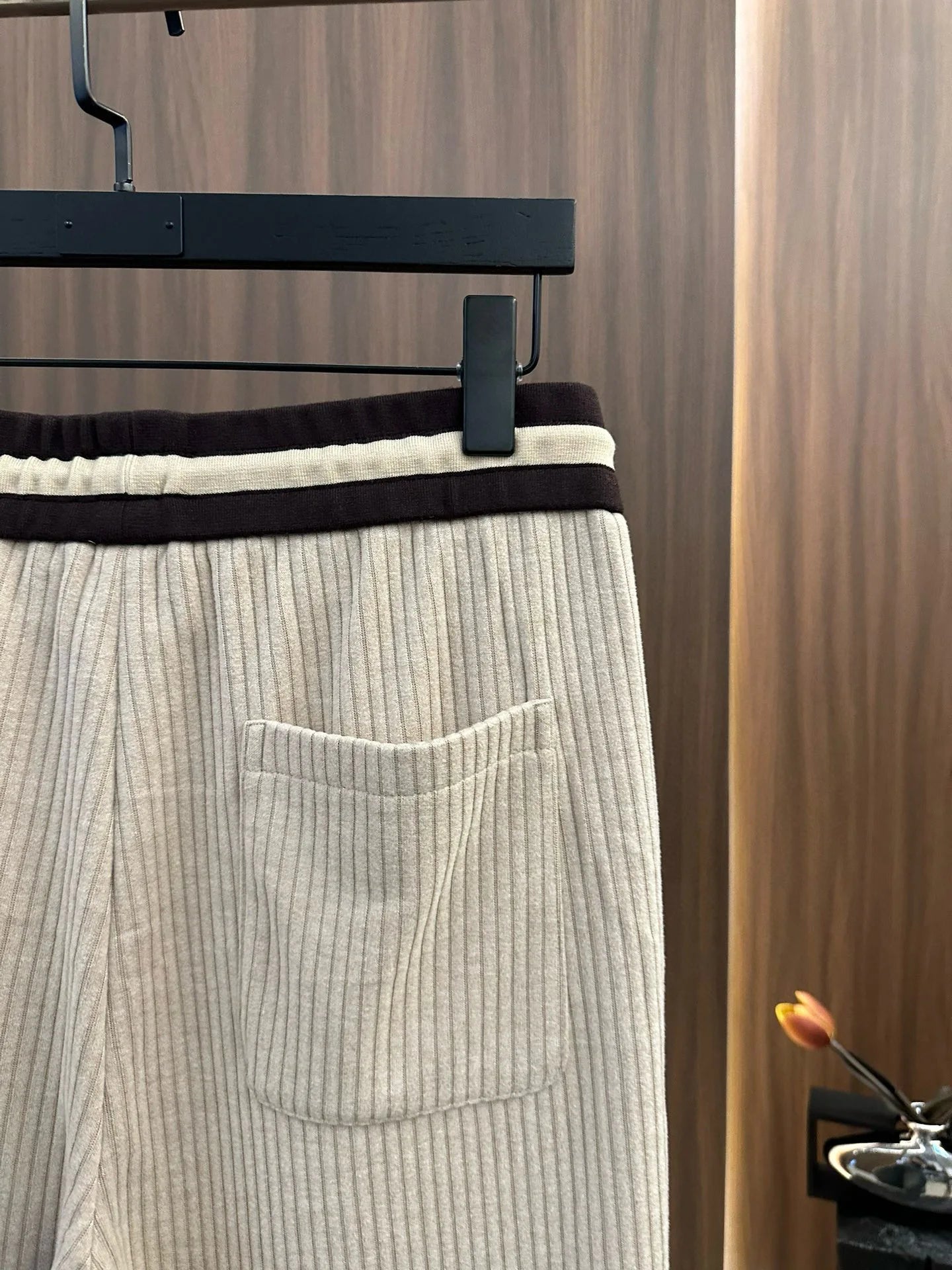 BC old money style men's clothing autumn and winter new wool striped versatile loose straight sweatpants business casual pants