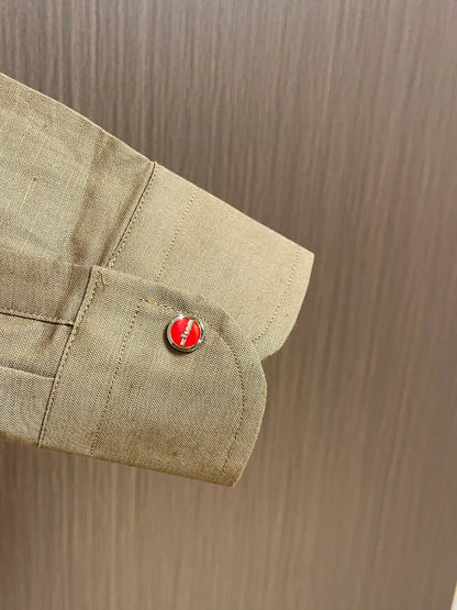 Italian Kiton vintage style 25 spring/summer linen business casual long sleeved shirt