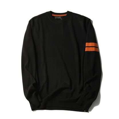 ZZ series classic Italian light luxury, spring and autumn wool blended men's crew neck knitted sweater anti-pilling sweater