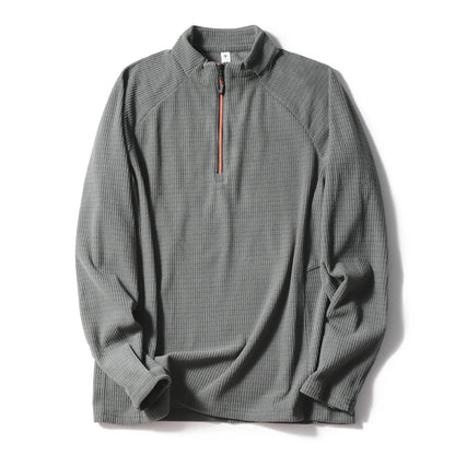Spring and Autumn New Urban Outdoor Men's Long Sleeve T-Shirt Winter Fleece Bottom Shirt Top