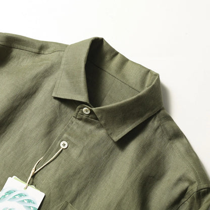 LP Italian luxury 2025 spring and summer new men's high-end old money style 100% linen cool long-sleeved shirt