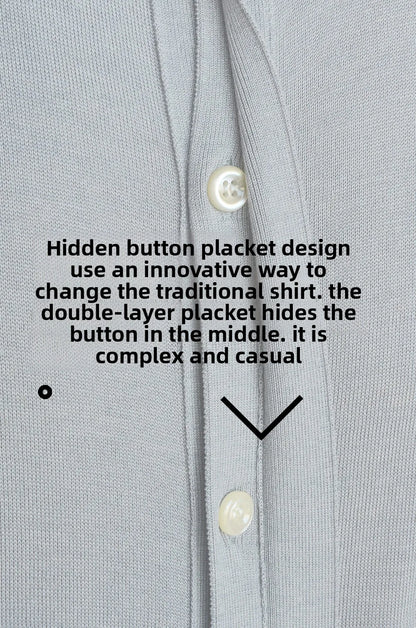 ZZ new men's light luxury business casual long-sleeved knitted cardigan jacket stacked with bottoming shirt