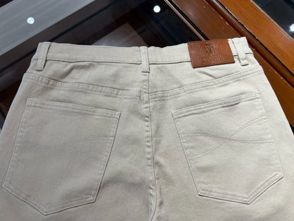 Fashion light luxury Italian BC men's spring and summer new business casual fashion small straight jeans