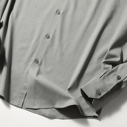Premium old money style, spring and autumn new modal wool blended long-sleeved shirt business casual shirt