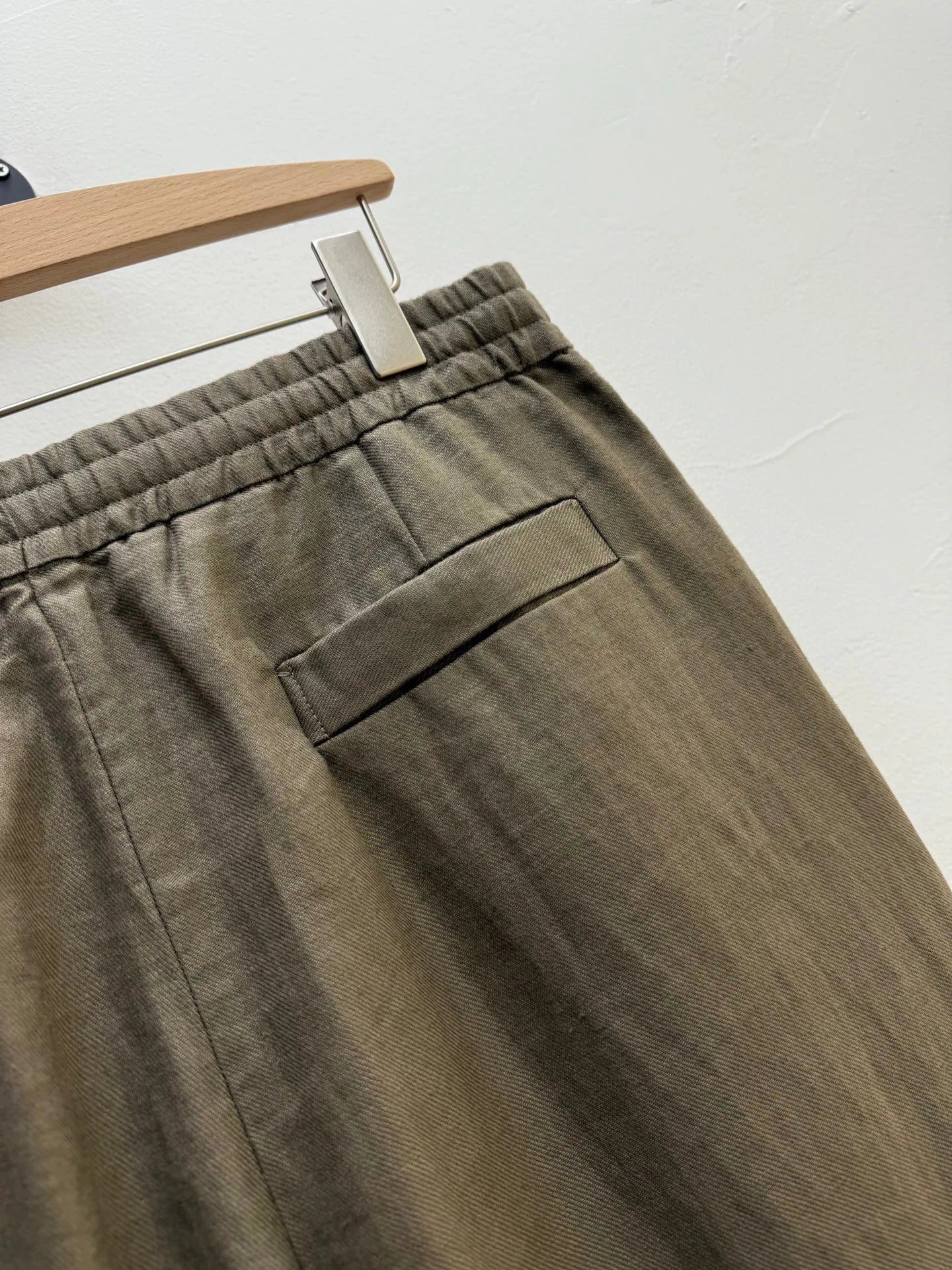 High quality, old money style 100% linen, elastic waist fashion loose straight linen casual trousers