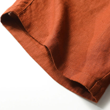 ZZ summer pure linen shorts men's breathable quick-drying easy-care five-point outdoor casual pants