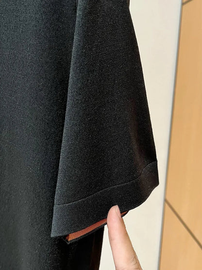 Italian LP Men's Spring/Summer New Collection Wool Sand Thread Cotton Simple Fashion Round Neck Knitted Short Sleeve T-shirt