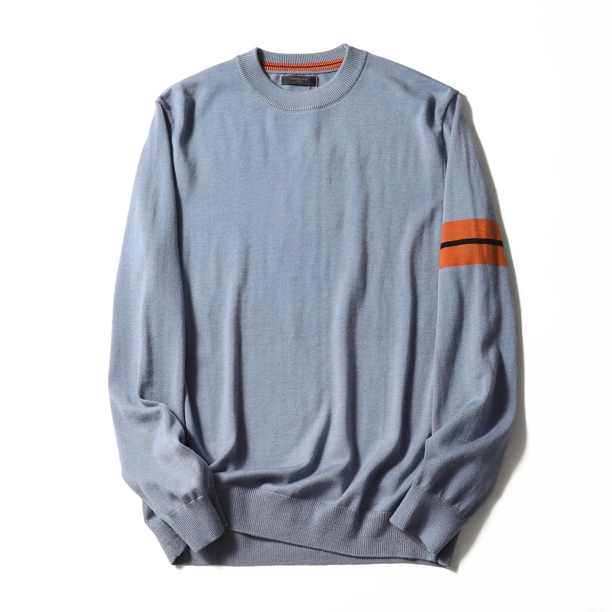 ZZ series classic Italian light luxury, spring and autumn wool blended men's crew neck knitted sweater anti-pilling sweater