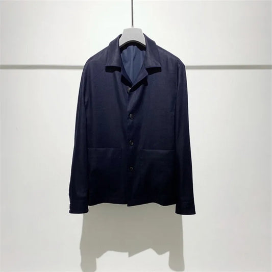 High luxury heavy series, light and breathable texture, temperament gentleman business casual linen loose jacket