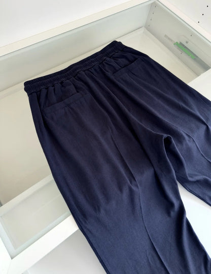 BC 25 Spring/Summer New Linen Sweat Absorbing Breathable Simple Fashion Old Money Style Straight Tube Casual Pants