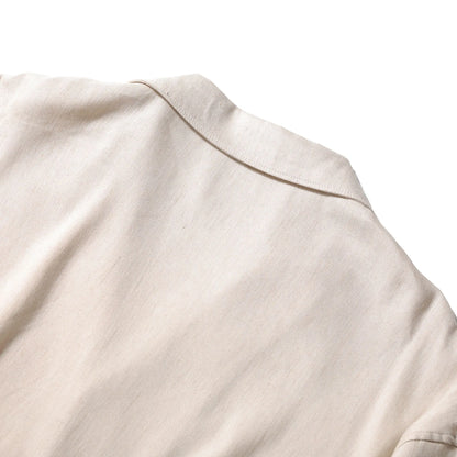2025 summer new men's high-end old money style linen short-sleeved shirt set lazy style two-piece set