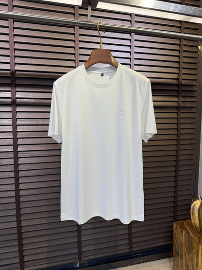 BC Men's Summer New Modal Spandex Breathable Solid Color Fashion Casual Old Money Wind Short Sleeve T-Shirt