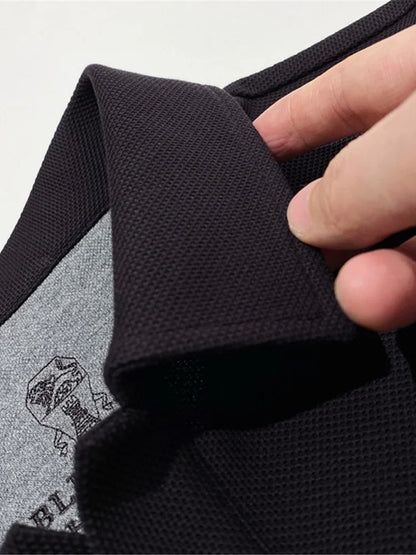 Low-key high-end sense, business casual high-end cotton lapel short-sleeved T-shirt polo shirt