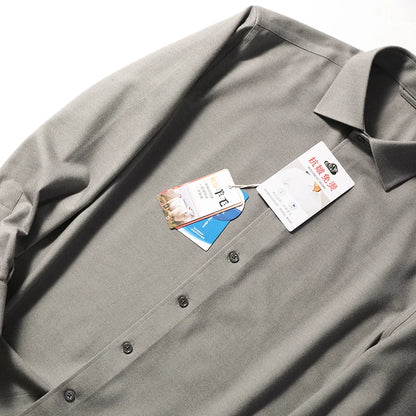 Tencel wool blend, autumn and winter fashion anti-wrinkle non-ironing long-sleeved shirt men's business casual shirt