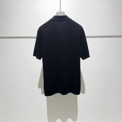 Toning premium spring and summer business, super soft cotton yarn, casual knitted polo shirt, short-sleeved polo shirt
