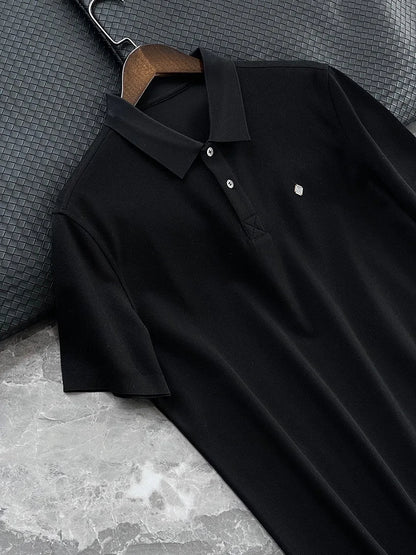 Summer, light luxury business commute casual lapel short-sleeved T-shirt polo shirt